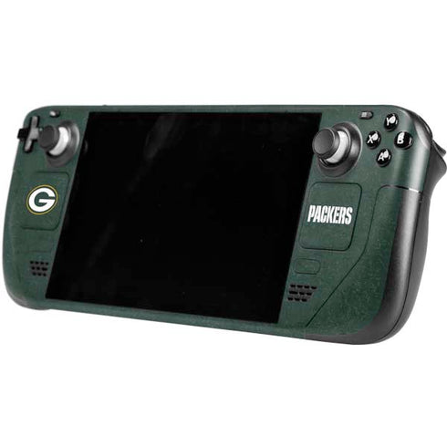 NFL Green Bay Packers Distressed Steam Deck Handheld Gaming Computer Skin